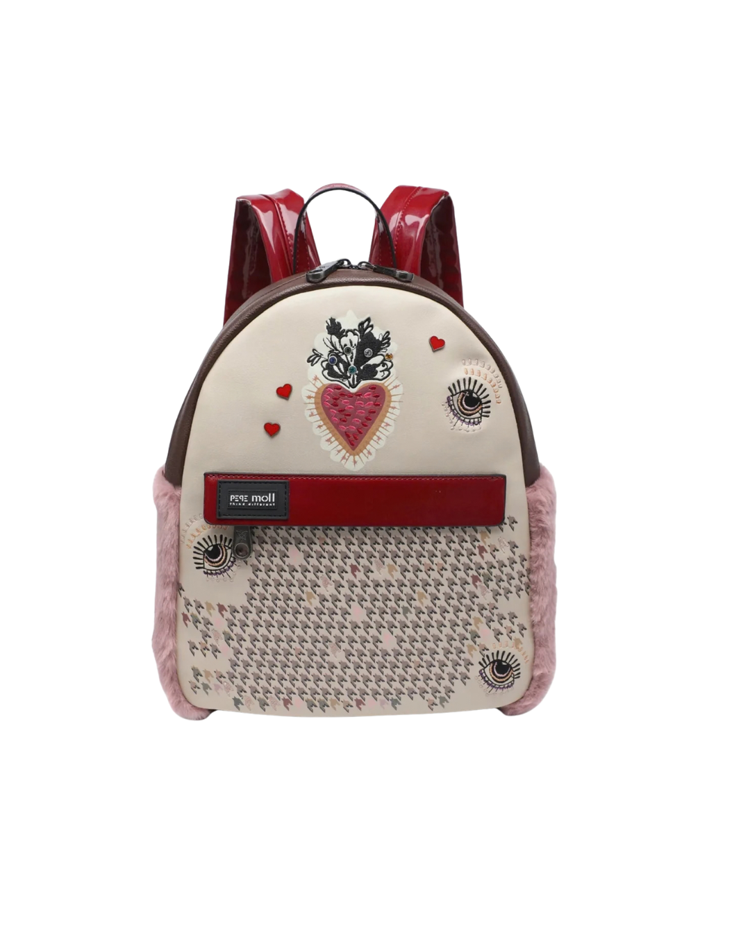 Mochila Pepe Moll Mujer Corazones y Pelo Rosa