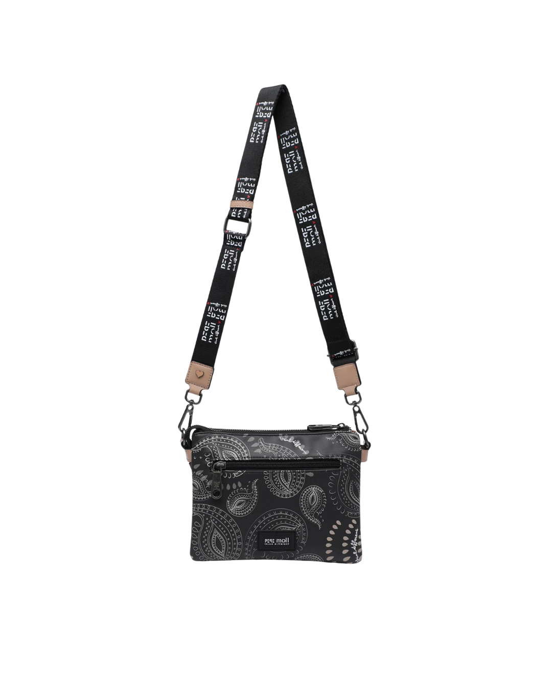 Bandolera Pepe Moll Blanca con Corazones y Estampado