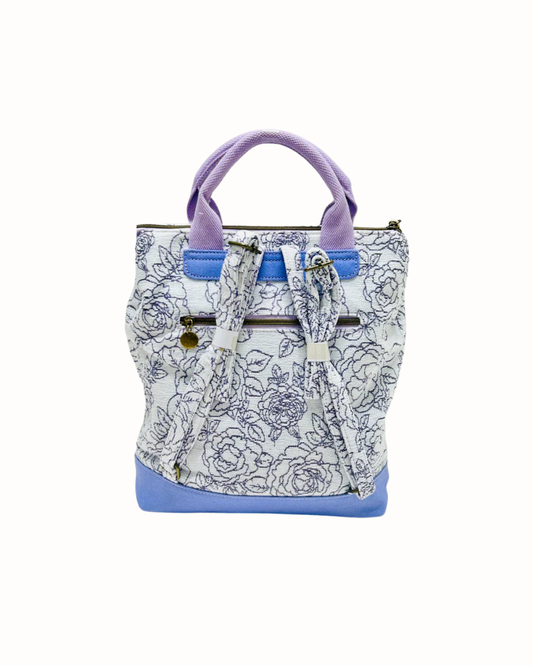 Mochila Grande La Matilda Flores Violeta