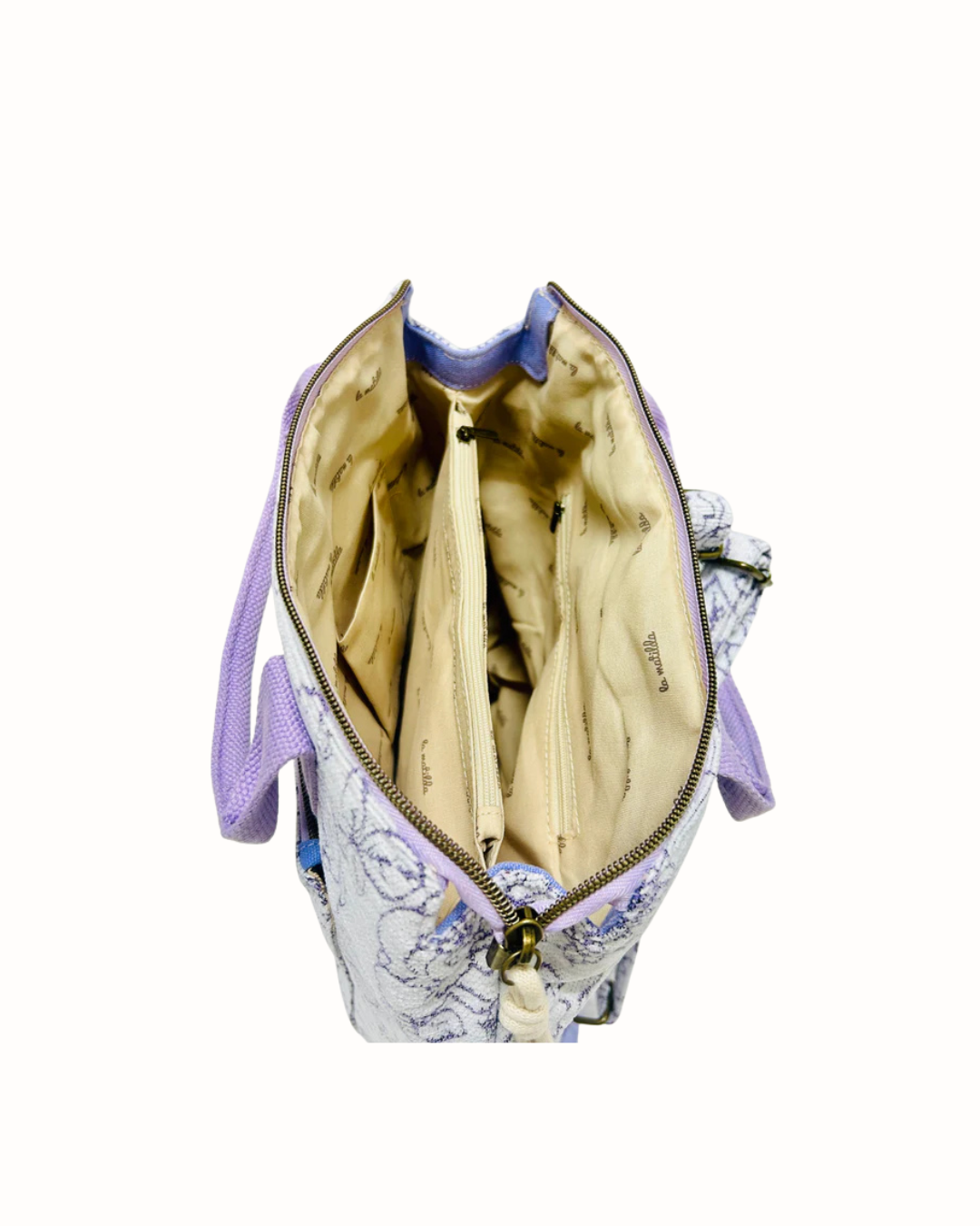 Mochila Grande La Matilda Flores Violeta