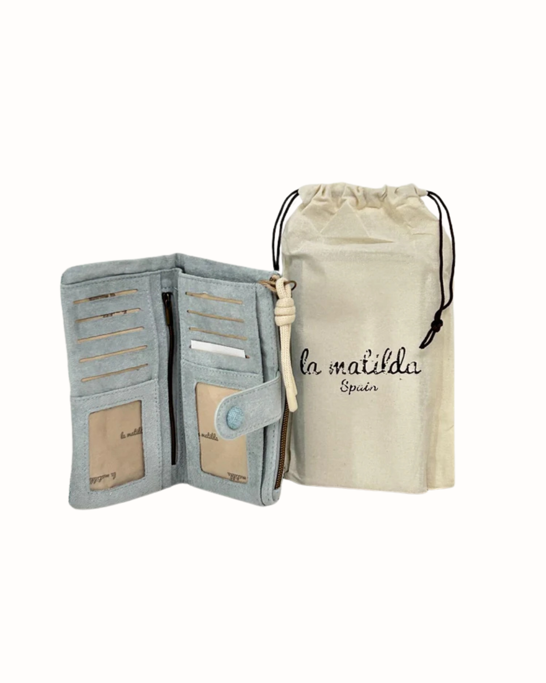 Cartera Grande La Matilda Unicolor Aguamarina