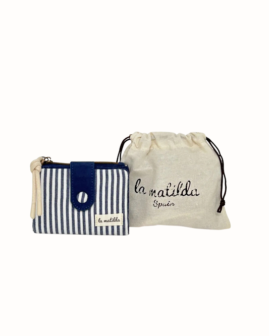 Cartera Pequeña Marinera La Matilda azul