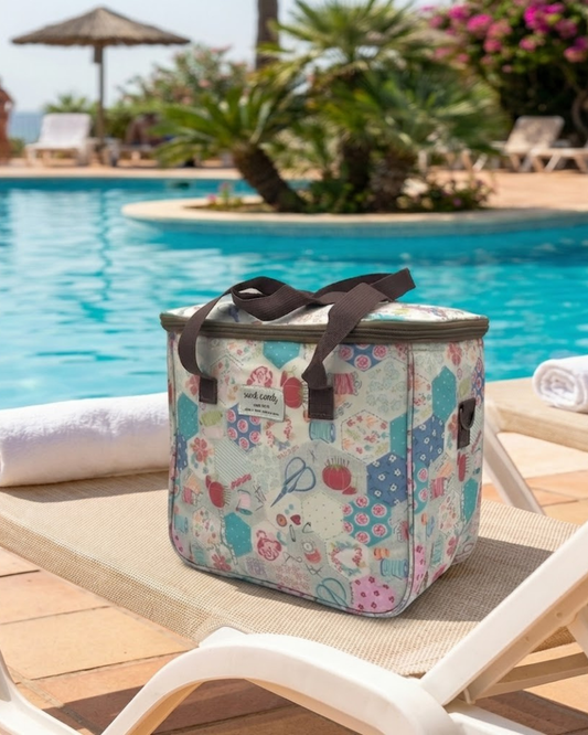 Nevera / Bolsa Térmica Sweet Candy Grande, Estampado Cuadros de Colores