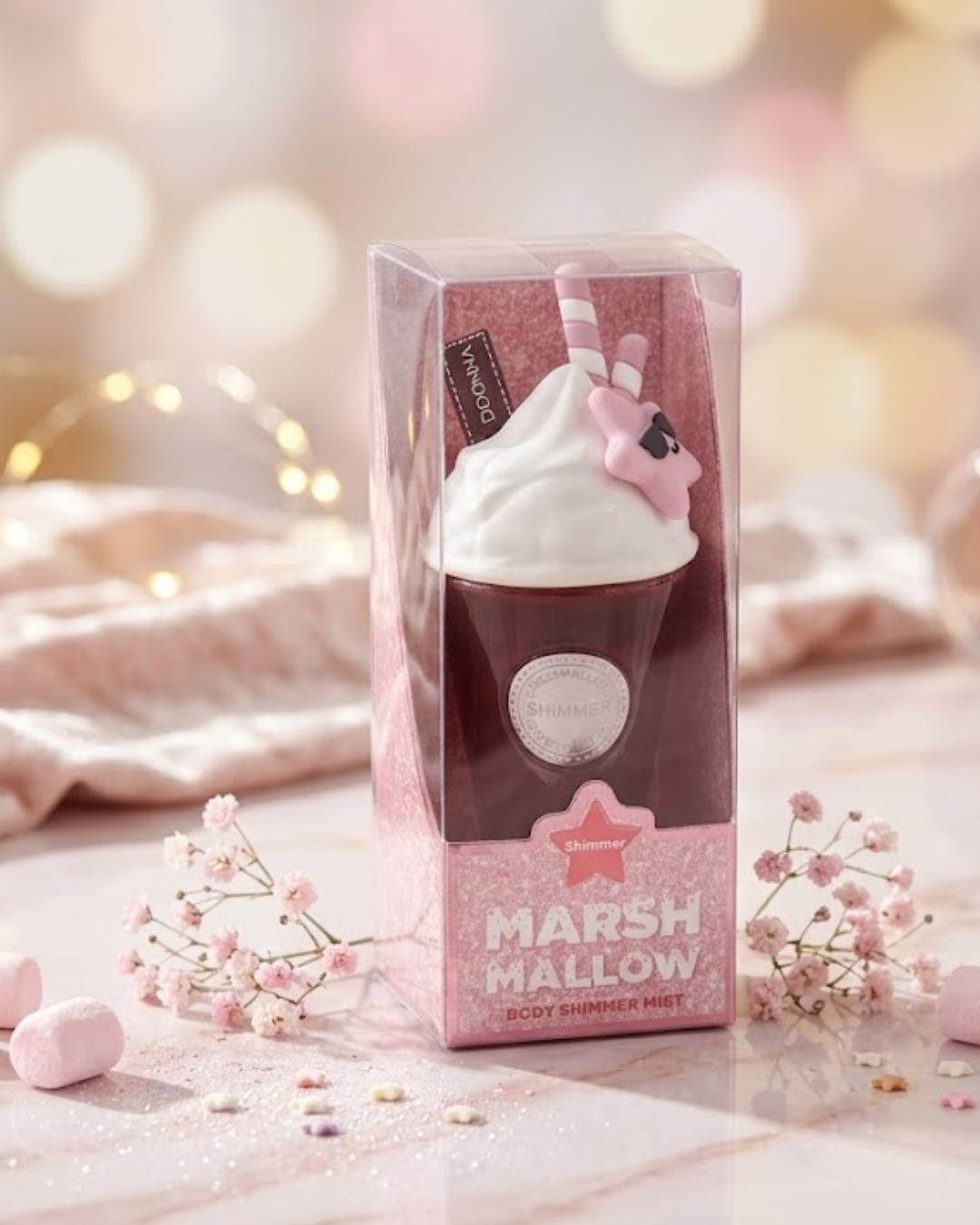 Body Shimmer Mist Marshmallow D'DONNA – Bruma Corporal Dulce con Purpurina