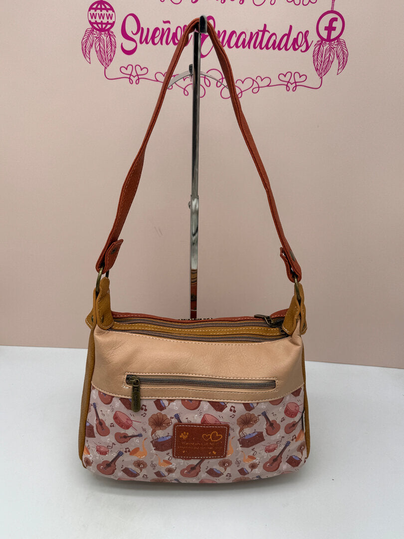 Bolso Grande Bandolera Sweet Candy Marrón